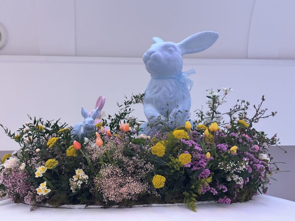 Easter Bunny In Bloom Installation