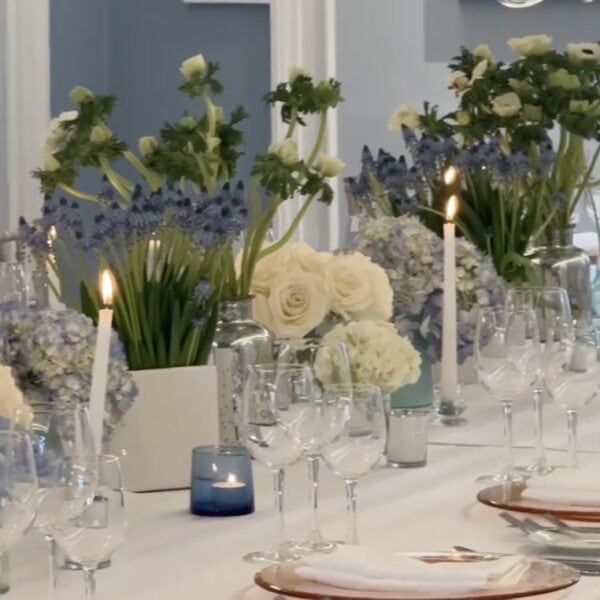 Grouped Floral Arrangements For Wedding Flowers At The Lansdowne Club