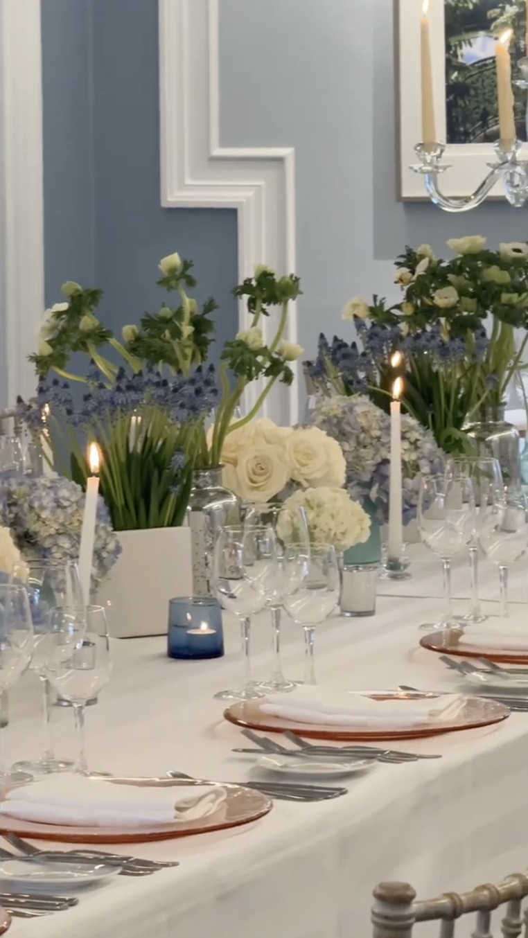 Grouped Floral Arrangements For Wedding Flowers At The Lansdowne Club