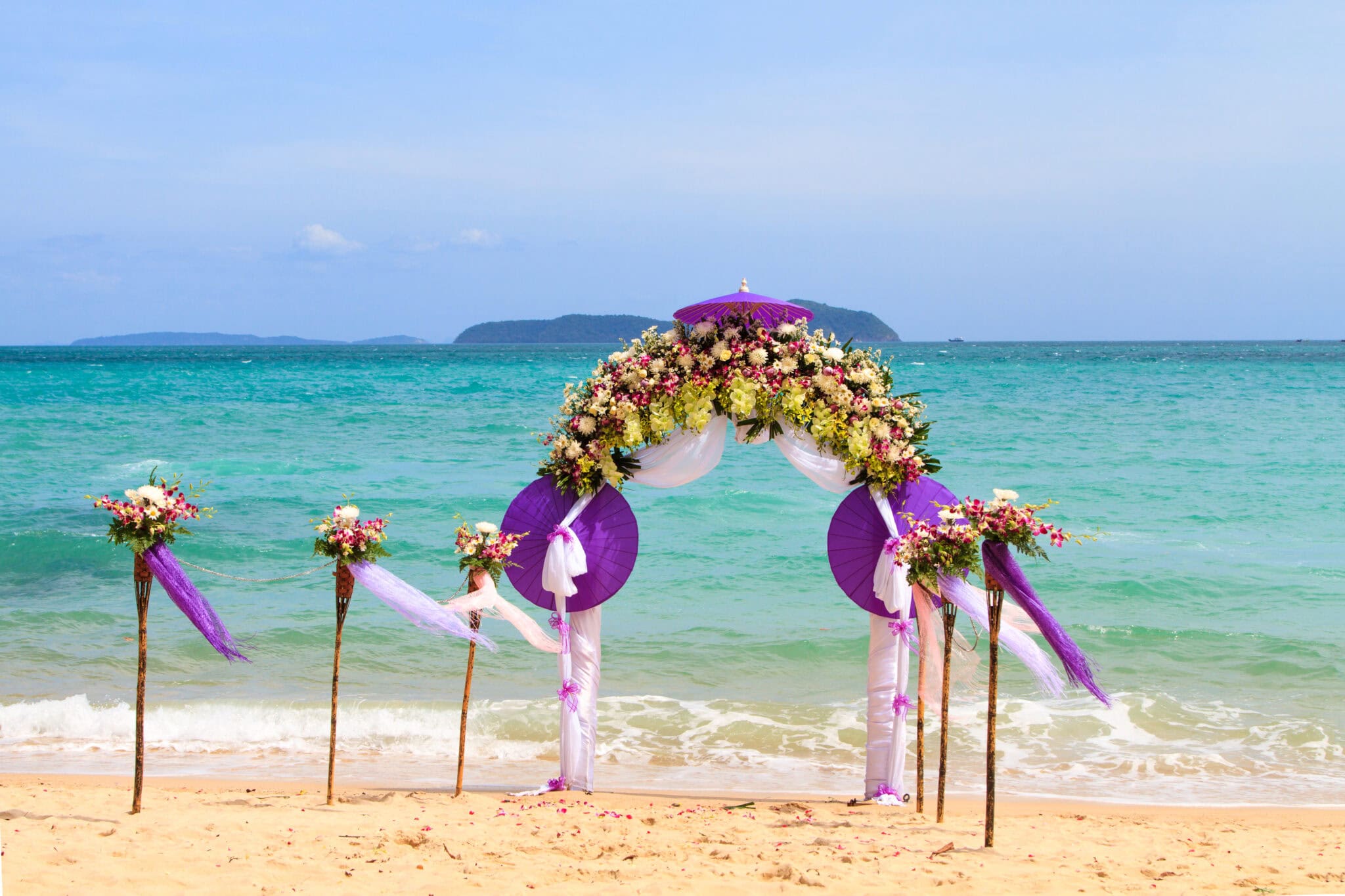 Flower Decoration At The Beach