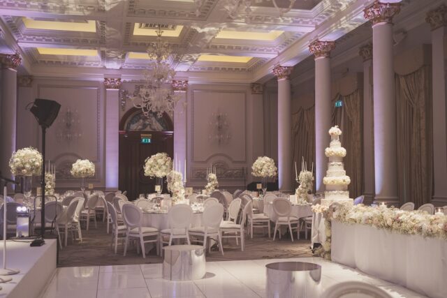 Absolutely loved bringing this beautiful wedding to life at  @langham_london . Soft whites and pale pinks with hydrangeas, gypsophila, and roses created a dreamy atmosphere.